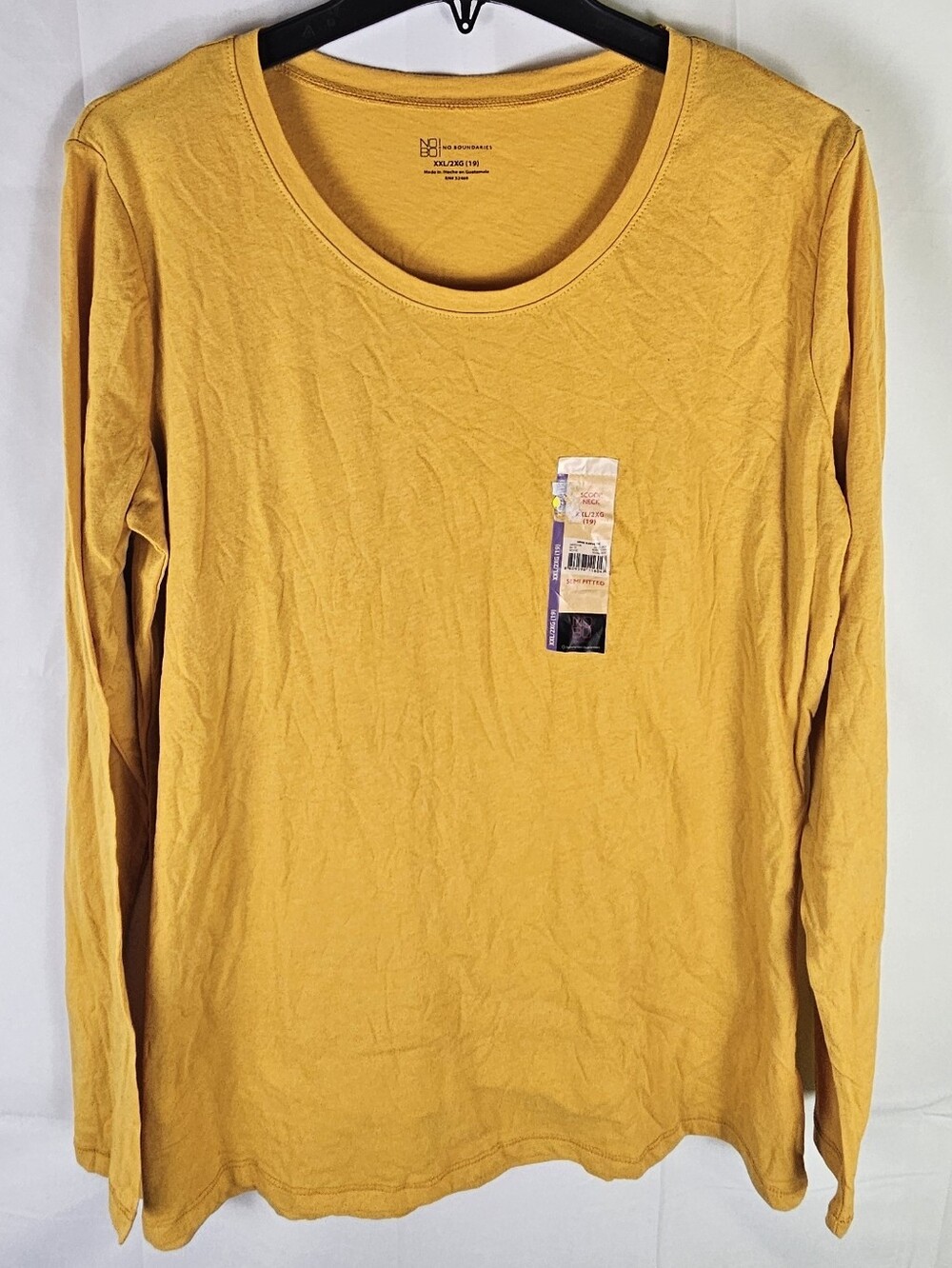NWT No Boundaries Long Sleeve T-Shirt Blouse Womens XXL Gorpcore Curvy Plus Size